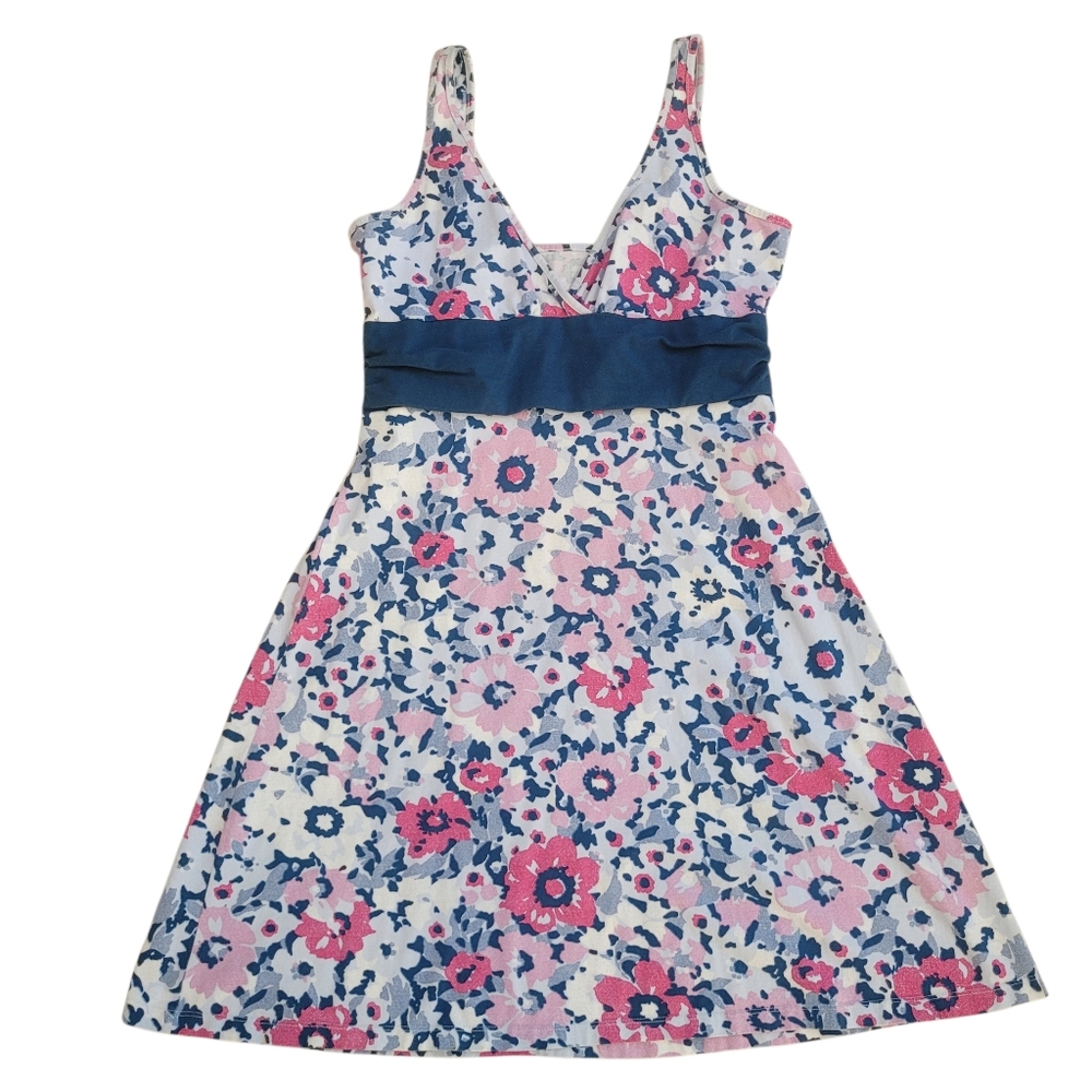 Patagonia Worn Wear Margot Dress Big Poppy in Glass Blue Size Large - Picture 4 of 9